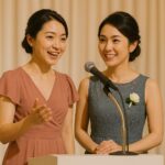 友人2人でスピーチ