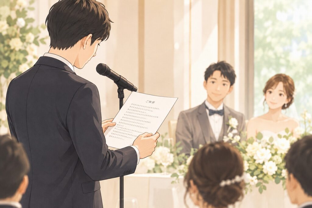 結婚式スピーチ 原稿を読む